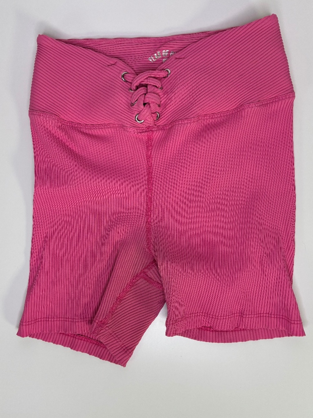 Pink Year of Ours lace up shorts